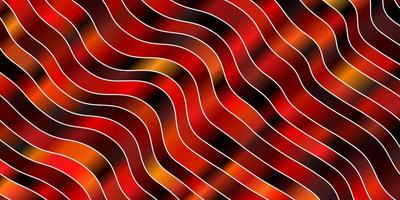 Dark Yellow vector pattern with curves.
