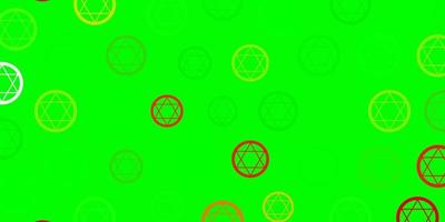 Light Green, Red vector backdrop with mystery symbols.
