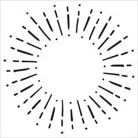 Starburst, sunburst element. Vector illustration