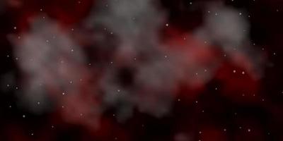 Dark Red vector texture with beautiful stars.