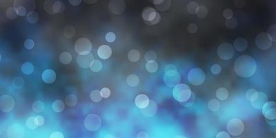 Light BLUE vector background with bubbles.