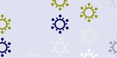 Light Multicolor vector backdrop with virus symbols.