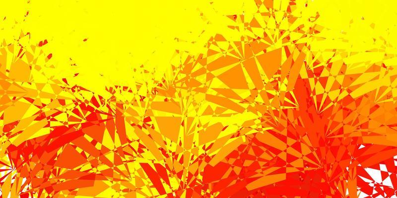 Light Orange vector backdrop with triangles, lines.