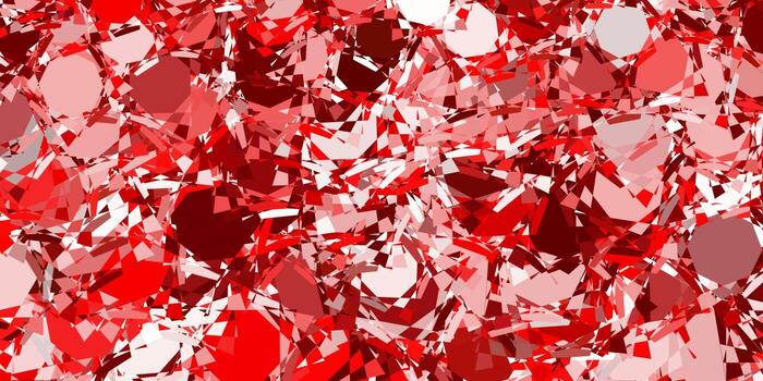 plantilla de vector rojo claro con formas triangulares.