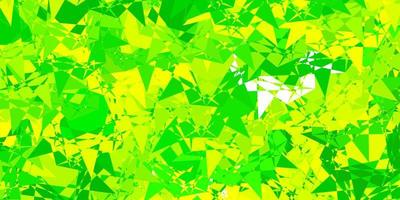 Light Green, Yellow vector pattern with polygonal shapes.