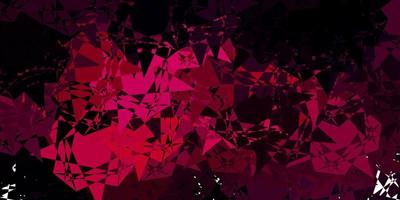 Dark Pink vector background with polygonal forms.