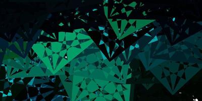 Dark Blue, Green vector background with triangles.