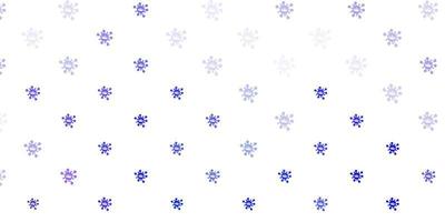 Light purple vector background with covid-19 symbols.