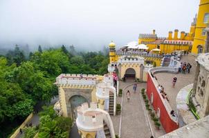 Sintra, Portugal - June 14, 2017 Pena National Palace or Palacio da Pena. Pena Castle is Unesco Heritage near Lisbon Lisboa photo