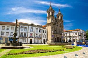 Braga, Portugal - June 24, 2017 Cityday Holy Cross Church or Igreja de Santa Cruz Largo Carlos Amarante photo