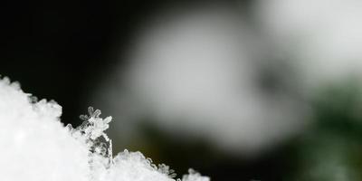 beautiful snow crystal panorama photo