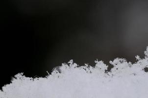 snow crystals with gray black photo