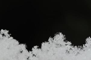 snow with many delicate crystals photo
