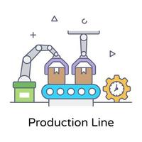 Vector design of production line icon