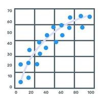 un icono editable plano del gráfico de negocios vector