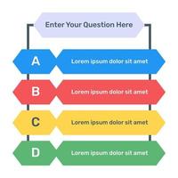 Download this premium vector of multiple choice question