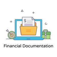 Trendy design of financial documentation icon vector