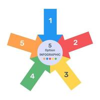 A colourful infographic icon in editable design vector