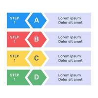 Step labels infographic icon in flat design vector