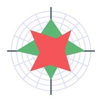 A perfect natal chart icon in flat design vector