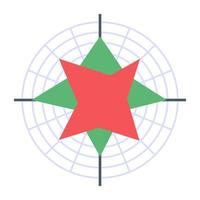 A perfect natal chart icon in flat design vector