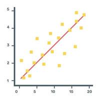 Function chart flat icon, editable design vector