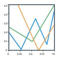 Function plot flat icon, editable design vector