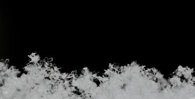 many fragile snow crystals panorama photo