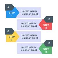 Step labels infographic icon in flat design vector