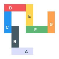 labels chart in flat icon vector