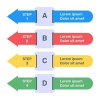 labels chart in flat icon vector