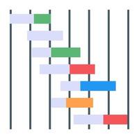 A perfect gantt graph icon in flat design vector