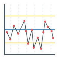 Function chart flat icon, editable design vector