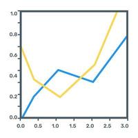 Function plot flat icon, editable design vector