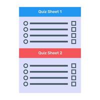 A flat vector of checklist template, editable design