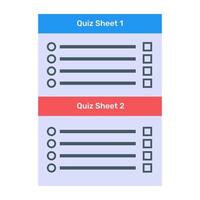 A flat vector of checklist template, editable design