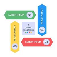 A colourful infographic icon in editable design vector