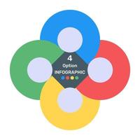 A colourful infographic icon in editable design vector