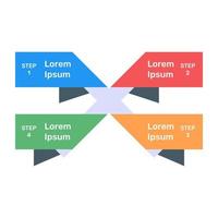 labels chart in flat icon vector