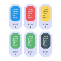 Step labels infographic icon in flat design vector