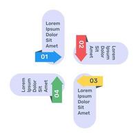 labels chart in flat icon vector