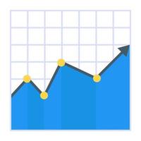 A layered graph icon in flat design vector