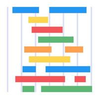 A perfect gantt graph icon in flat design vector