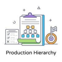 Modern flat design of production hierarchy icon vector