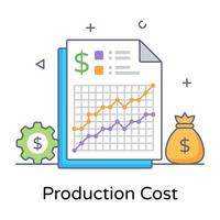 Modern style icon of production cost vector