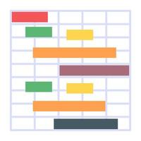 A perfect gantt graph icon in flat design vector