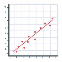 Function chart flat icon, editable design vector