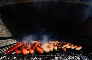 sausage grill in the summer photo