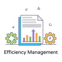 An icon design of efficiency management vector