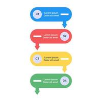 Step labels infographic icon in flat design vector